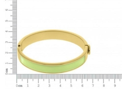 Bracelete Esmaltado Verde Lima Ouro - comprar online