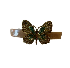 Presilha Borboleta Cristais Verde & Bronze - comprar online