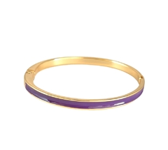 Bracelete Fino Esmaltado Roxo