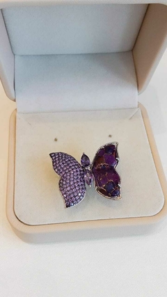 Anel Roxo Borboleta - Carmem & Co