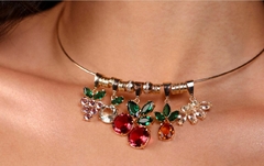 Chocker Cristais Cerejas - Cramem & Co