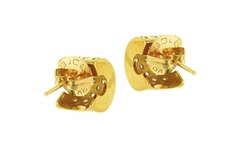 Brinco Meia Argola Cravejada Prata - High - Gold Skill - comprar online