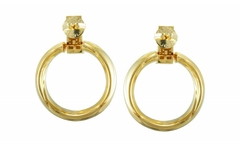 Brinco Argola Frente com Zirconias Prata - Orquídea - Gold Skill - comprar online