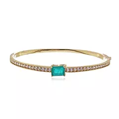 Bracelete Meta Fresh Emeralda Ouro - Carmem&Co.