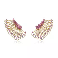 Brinco Pink Flare Ouro - Carmem&Co.