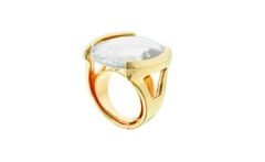 Anel Cristal Oval Ouro - Sensitive - Gold Skill