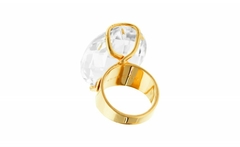 Anel Ouro Cristal Retangular - Talent - Gold Skill - comprar online