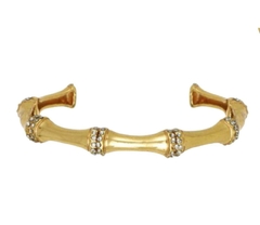 Bracelete Bambu Liso Ouro Velho - Bambu - Claudia Arbex