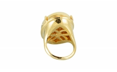 Brinco Oval Côncavo Ouro - Begônia - Gold Skill - comprar online