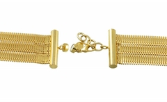 Pulseira Três Franjas Ouro - Bromélia - Gold Skill - comprar online