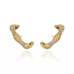 Brinco Earhook Bambu Ouro Velho - Claudia Arbex