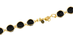 Pulseira Ônix Facetado Ouro - Carlota - Gold Skill - comprar online