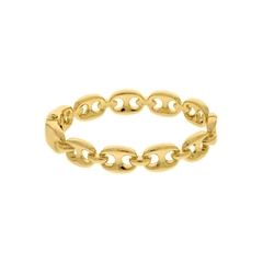 Bracelete Elo Oval Ouro