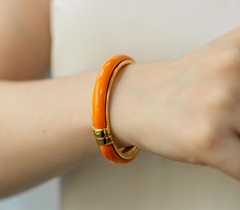 Bracelete Colors Laranja Ouro - CARMEM&CO.