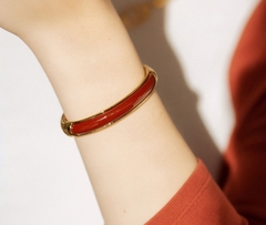 Bracelete Colors Marsala Ouro - CARMEM&CO.