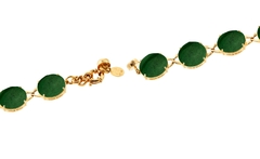 Pulseira Pedra Natural Quartzo Verde Ouro - Gold Skill - comprar online