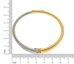 Bracelete Duo Ródio e Ouro Martelado - comprar online