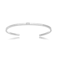 Bracelete Liso Cristal Ródio Branco na internet