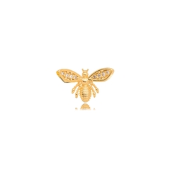 Broche Inseto Micro Zircônia Dourado