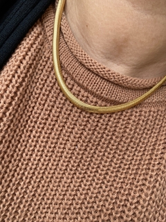 Colar Choker Snake Lisa Dourado