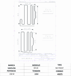 Resistencia de Heladera No Frost Samsung SR44