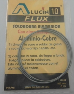 ALUCIN 10 SOLDADURA CON DECAPANTE EXTERNO ALUMINIO COBRE 1,6 X1M - comprar online