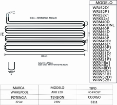 Resistencias de Heladera No Frost Whirlpool ARB220 - comprar online