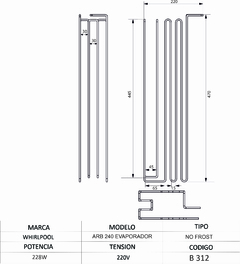 Resistencia de Heladera No Frost Whirlpool ARB240 - comprar online