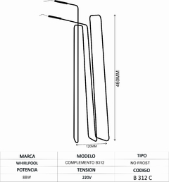 Resistencia de Heladera No Frost Whirlpool B312C - comprar online