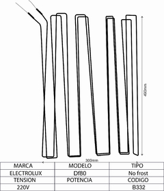 Resistencia de heladera No Frost Electrolux DF80