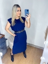 Vestido Malha Liso - Azul Marinho