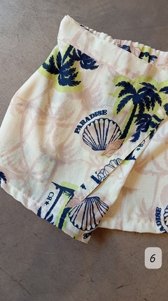 Short pollera lino