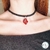 Choker crochê com Jaspe Vermelho - comprar online