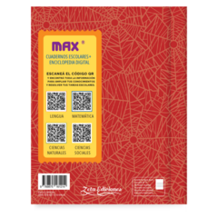 Cuaderno MAX con QR Enciclopedia Digital Rojo Araña 48 hojas