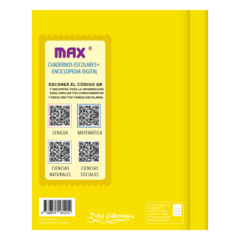 Cuaderno MAX con QR Enciclopedia Digital Amarillo Liso 96 hojas