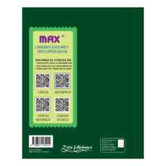 Cuaderno MAX con QR Enciclopedia Digital Verde Liso 96 hojas