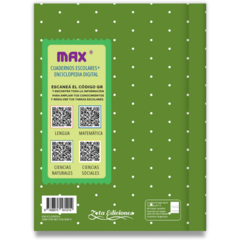 Cuaderno MAX con QR Enciclopedia Digital Verde Pintitas 48 hojas