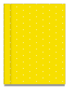 Cuaderno Tapa Dura Rayado Amarillo Pintitas