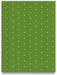 Cuaderno Tapa Dura Rayado Verde Pintitas