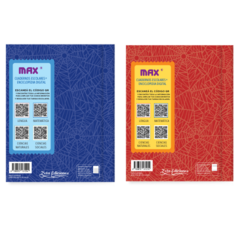 Cuadernos MAX con QR Enciclopedia Digital Araña Rojo y azul 96 hojas x4