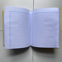 Cuaderno Tapa Dura Rayado Amarillo Pintitas - tienda online