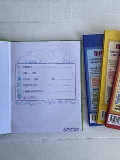 Cuadernos MAX con QR Enciclopedia Digital Azul y Rojo Lisos 48 hojas x4 - tienda online