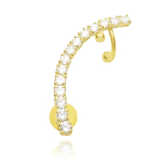 Brinco Ear Cuff Cravejado