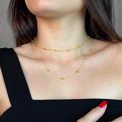 Choker + Colar Grumet c/ Esferas - comprar online