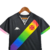 Camisa Vasco da Gama II Edição Especial LGBTQIAPN+ 23/24 KAPPA Feminina - Preta com detalhes na faixa nas cores de um Arco-íris - loja online