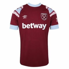 CAMISA WEST HAM HOME 22/23 - VERMELHO ESCURO