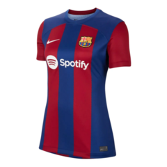 Camisa Feminina Barcelona Home 23/24 s/n° Torcedor - Azul e Grená