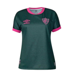 Camisa Feminina Umbro Fluminense 2023 (Atleta) - Verde+Rosa