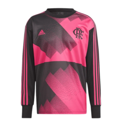 Camisa De Goleiro Flamengo 2023/2024 Manga Longa - Preta e Rosa