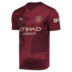 Camiseta masculina Puma Burgundy Manchester City 2024/25